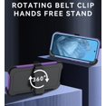 thumbnail image 2 of KOMI for Google Pixel 8 Case, with HD Tempered Glass Screen Protector, Heavy Duty Shockproof Drop Protective Rugged Tough Durable Phone Cover with Belt Clip-Light Purple/Sky Blue, 2 of 5