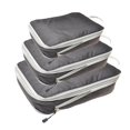 thumbnail image 1 of 3 Pcs Organisateur de Bagages Imperméable Sacs de Rangement pour Vêtements Légers Sacs de Rangement Noirs, 1 of 8