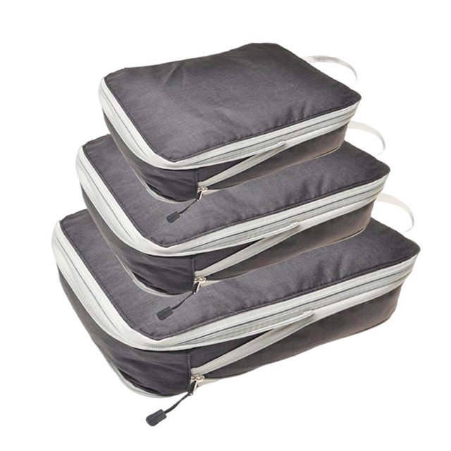 3 Pcs Organisateur de Bagages Imperméable Sacs de Rangement pour Vêtements Légers Sacs de Rangement Noirs