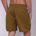 thumbnail image 4 of Yuyuzo Mens Shorts High Waisted Drawstring Quick Dry Summer Beach Swim Knee Length Shorts with Pockets, 4 of 4