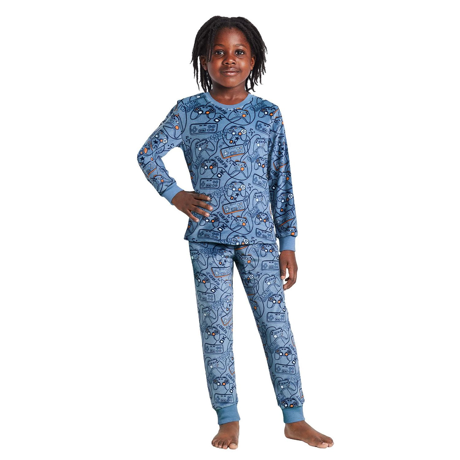 George Boys' Two Piece Velour Pajama Set