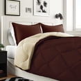 thumbnail image 5 of Mocassi 7-Piece Bed-in-a-Bag Comforter & Sheet Set 7-Piece Queen Size Bed-in-a-Bag, Super Cozy Bed Sheets and Comforter Set, Wrinkle and Stain Resistant, Brown/Cream, 5 of 5