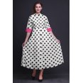thumbnail image 2 of Bimba Robe-Chemise Mi-Mollet pour Femmes à Manches Retroussables à Imprimé Géométrique Boutonnée - Très Petit, 2 of 5