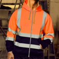 thumbnail image 3 of Radyan Veste à Capuchon de Sécurité pour la Construction pour Hommes à Haute Visibilité - Lot de 4, 100 % Polyester, Taille : Adulte, 3 of 4