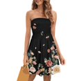 thumbnail image 2 of Ketyyh-chn99 Robes Femmes Robe d'Été Robes pour Femmes Combinaisons Manches à Volants Shorts Robe Courte Noir,G, 2 of 5
