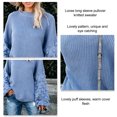 thumbnail image 4 of Chandail Tricoté pour Femmes, Pull Tricoté Surdimensionné à Manches Bouffantes Rondes Pull Surdimensionné Pull en Tricot Haut Surdimensionné Construction Robuste, 4 of 5