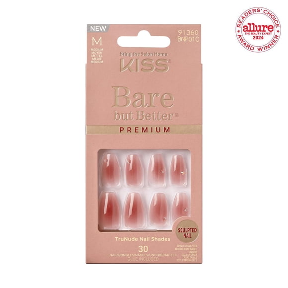 KISS Bare but Better Premium, Shine, Medium Coffin