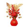 thumbnail image 4 of Flower Basket Ornament Decor Artificial Potted Flower for Occasions Party 15cmx28cm, 4 of 9