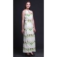 thumbnail image 4 of Bimba Robe Maxi Teinture sur Nœuds pour Femmes à Col Rond, Taille à Cordon, Imprimé, avec Fentes Latérales, Tenue d'Été - Moyen, 4 of 6
