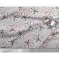 thumbnail image 2 of Soimoi Gray polyester Crepe Fabric Floral Scissor & Dots Printed Fabric 1 Yard 42 Inch Wide, 2 of 5