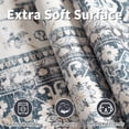 thumbnail image 4 of SIXHOME 8'x10' Area Rugs for Living Room Washable Rug Vintage Medallion Living Room Rug Distressed Soft Carpet Large Area Rugs for Bedroom Dinning Room Office Indoor Retro Home Decor Light Blue, 4 of 5
