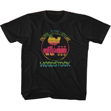 T-Shirt Jeunesse Woodstock Dégradé Noir