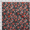 thumbnail image 4 of oneOone Velvet Red Fabric Kids Fabric For Sewing Printed Craft Fabric By The Yard 58 Inch Wide, 4 of 4
