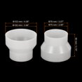 thumbnail image 2 of Unique Bargains 4' to 3' Duct Reducer Ducting Airflow Tube Increaser Adapter Pipe Fitting 3 Pack, 2 of 5