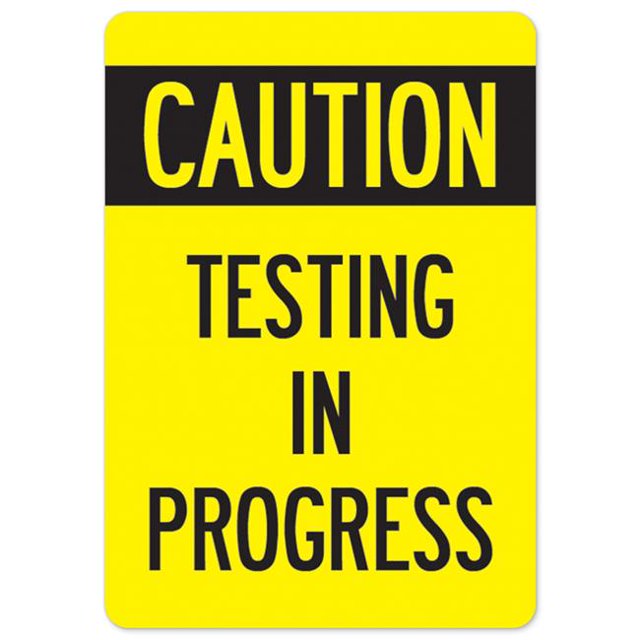 SignMission OS-NS-RD-1218-25551 Panneau d'Avis Covid-19 - Test de Prudence en Cours