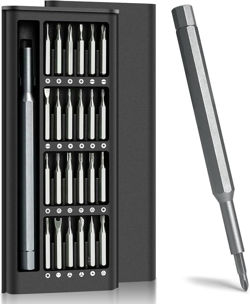 24-In-1 Precision Screwdriver Set, Magnetic Driver Bits | S2 Alloy Steel Pocket Screwdriver Tool Kit | Home Maintenance, Precision Repair, Electronics Repair | Magnetic Driver Bits Tool