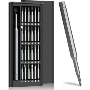 24-In-1 Precision Screwdriver Set, Magnetic Driver Bits | S2 Alloy Steel Pocket Screwdriver Tool Kit | Home Maintenance, Precision Repair, Electronics Repair | Magnetic Driver Bits Tool