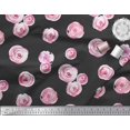 thumbnail image 3 of Soimoi Black Poly Georgette Fabric Flower Watercolor Decor Fabric Printed BTY 52 Inch Wide, 3 of 3