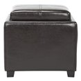 thumbnail image 3 of Safavieh Harrison Single Tray Leather Tray Ottoman in Brown, 3 of 5