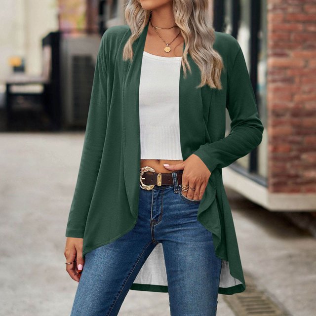 Soki Womens Cardigan Fall Spring Lightweight Jacket Summer Long Sleeve Kimono S-2XL