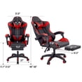 thumbnail image 4 of Melior Home Reclining Leather Gamer's Chair Ergonomic Support High Back Massage Wheels, Red, 4 of 11