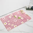 thumbnail image 4 of Rbaofujie Bedroom Rug Bathroom Floor Mat Microfiber Inkjet Printing Bathroom Absorbent Foot Mat Bedroom Door Mat Non Slip Mat Flocked Carpet Chrysanthemum Pattern Floor Mats, 4 of 6