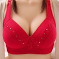thumbnail image 1 of AherBiu Womens Plus Size Bras Large Bust Full Coverage Wireless High Supportive Bralette Solid Color Push up Bras, 1 of 7
