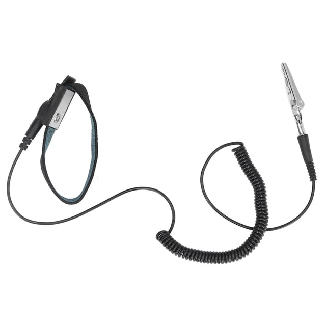 ESD Bracelet, 0.1sec Decay Static Resistant Wrist Strap Wear Resistance Protective For Electronics Black
