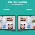 thumbnail image 3 of Koolatron Stainless Steel Compact Fridge with Freezer, 1.6 Cubic Feet, Modern Mini Fridge for Home & Office, 3 of 8