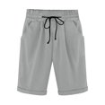 thumbnail image 1 of Plebaso Shorts Décontractés pour Femmes Longueur Genou, Shorts à Cordon, Shorts Roulés, Shorts Simples Légers à Enfiler, 1 of 6