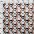 thumbnail image 2 of oneOone Cotton Flex Orange Fabric Skull Sewing Craft Projects Fabric Prints By Yard 40 Inch Wide, 2 of 4