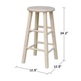 thumbnail image 3 of International Concepts Tabouret Rond de 24 Pouces Non Fini, 3 of 5