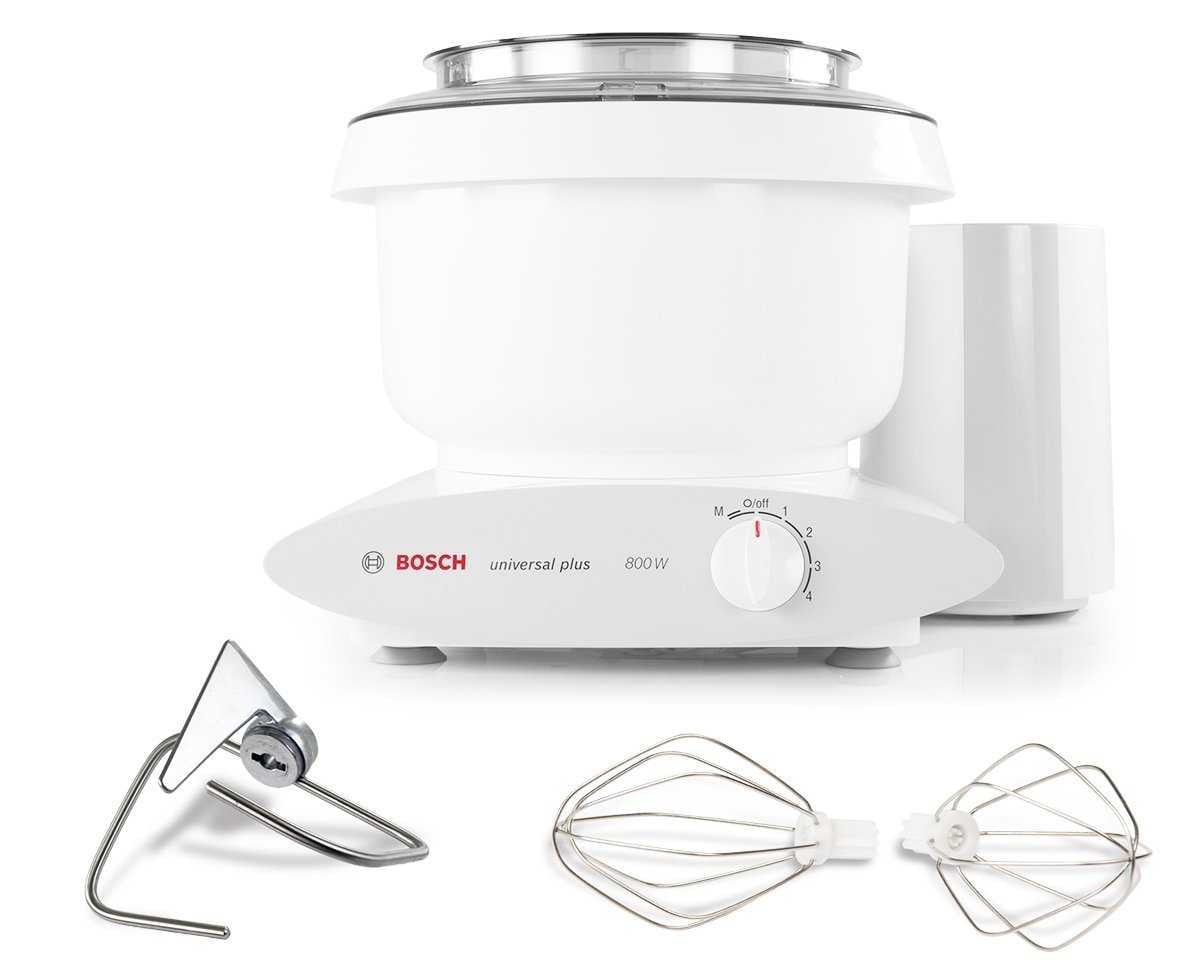 Ensemble régulier Bosch Universal Plus Blanc avec prolongateur de crochet pétrisseur