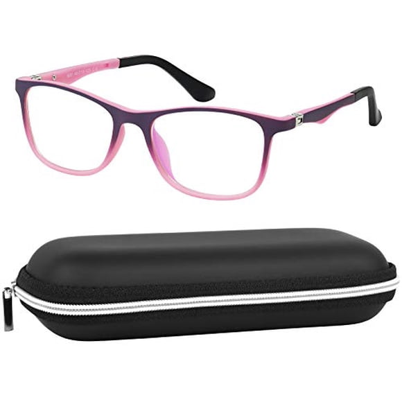 Yogo Vision Kids Blue Light Blocking Glasses Computer Eyeglasses Boys Girls Square Frames Anti Strain Reduce Glare (1 Pack)