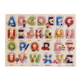 thumbnail image 1 of Jindong Kids Wooden Peg Puzzles Set with Alphabet Numbers Fruits Animals and Vehicles, 1 of 9