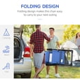 thumbnail image 4 of Outsunny Double Camping Chairs Foldable w/ Reclining & Headrest, Blue, 4 of 10