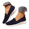 thumbnail image 1 of Mepaouo Chaussures Mocassins de Marche pour Femmes à Enfiler Légères à Bout Rond en Tricot Plates Espadrilles de Course Tennis, 1 of 8