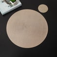 thumbnail image 2 of PVC Insulation Placemat 14.96 in x 14.96 in x 0.19 in – Gold or Silver Hollowed-Out Design, Non-Slip, Double-Thick, Reversible, Easy-Clean Kitchen Table Mat, 2 of 7