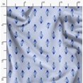 thumbnail image 2 of Soimoi Blue Rayon Fabric Shells Ocean Decor Fabric Printed Yard 42 Inch Wide, 2 of 6