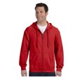 thumbnail image 1 of Gildan Men's Satin Label 1x1 Rib Zipper Pouch Pocket Hoodie, Style G18600, 1 of 1