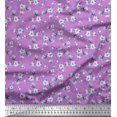 thumbnail image 1 of Soimoi polyester Crepe Fabric Leaves & Magnolia Floral Printed Fabric 1 Yard 42 Inch Wide, 1 of 5