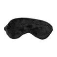 thumbnail image 4 of Womens Plush Fleece Bathrobe with Eye Mask Warm Fleece Hooded Robes Soft Knee Length Spa Robe Fuzzy Sleepwear Pockets Black, S, 4 of 7