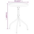 thumbnail image 3 of vidaXL Table de Jardin Ø50x71 cm Acier Anthracite, 3 of 3