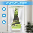thumbnail image 3 of ZipGlo Tension Curtain Rod White Shower Rod 45 to 76 Inch Spring Curtain Rod Non Slip Tension Shower Rod No Drilling Adjustable Tension Rods of Curtain Window Closet Kitchen, 3 of 6
