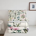 thumbnail image 4 of YST Rustic Floral Comforter Set For Adult Teens Girls,Green Weed Leaf Down Comforter,Butterfly Garden Bedding Set,Spring Nature Aesthetics Quilt Cover,Soft Warm Full Size 3Pcs, 4 of 5