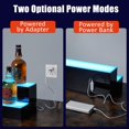 thumbnail image 2 of LED Lighted Liquor Bottle Display Shelf, 30 Inch 2-Tier Acrylic Wall-Mounted Bar Shelf, Multicolor Lighting, Remote, Wireless & App Control, Music Modes, Timer, Modern Rack, Rectangle, 30 inches, 2 of 7