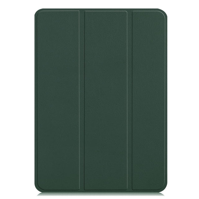 PANDACO Forest Green Leather Folio Case with Smart Cover for iPad 10.2-inch (2019-2021)