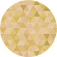 thumbnail image 1 of Ahgly Company Tapis de Zone Rond d'Intérieur Lavable à la Machine, Style Transitionnel, Jaune, 8 Pieds Rond, 1 of 7