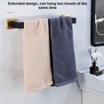 thumbnail image 4 of mmirethe Bathroom Hardware Set Stainless Steel Towel Bar Ring Paper Holder Multifunction Robe Hook Modern Style Rack Kit Black ring, 4 of 6