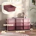 thumbnail image 3 of Qaba 3 Tier Kids Toy Organizer with 9 Plastic Storage Bins, Pink, 3 of 10